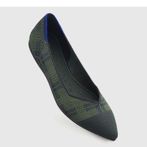 Rothy's Racer Green Check Points - Retired (NIB)